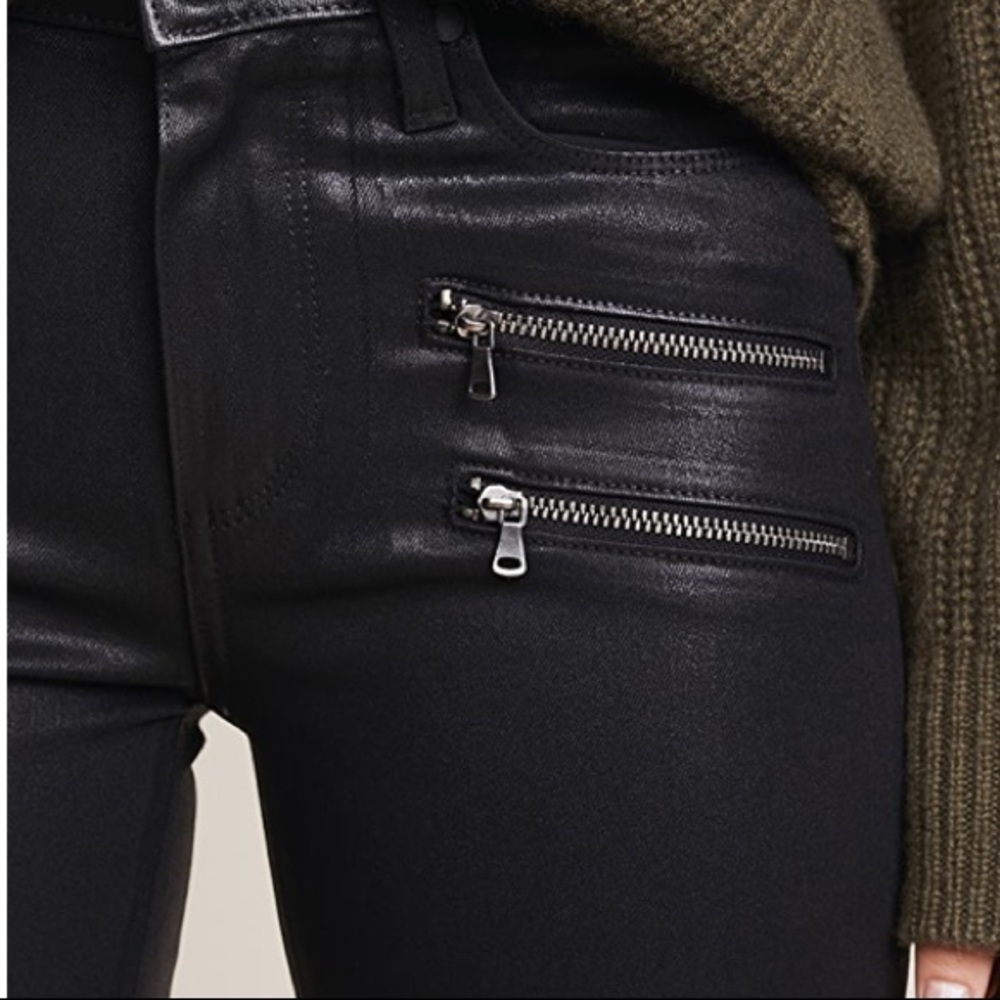 PAIGE COATED BLACK EDGEMONT JEAN - Picture 2 of 11
